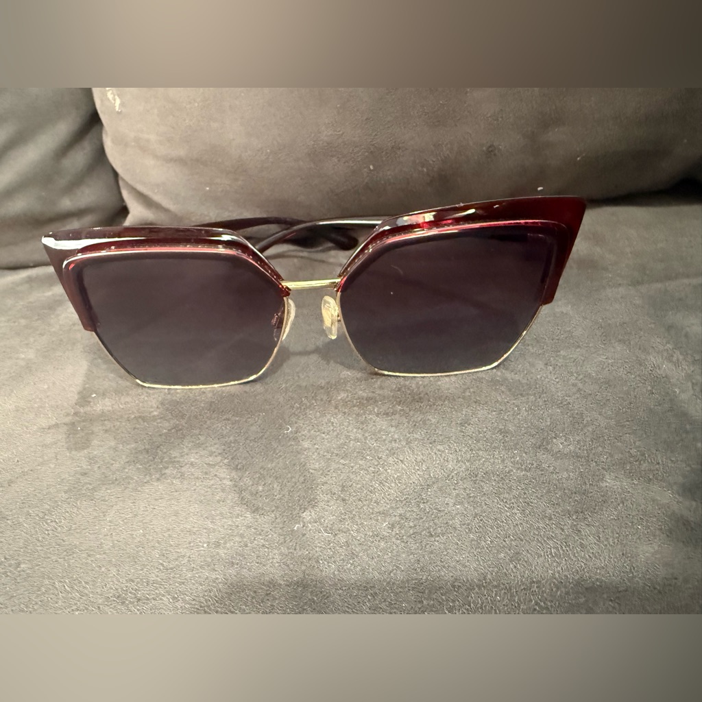 Dolce & Gabbana Burgundy And Gold Sunglasses